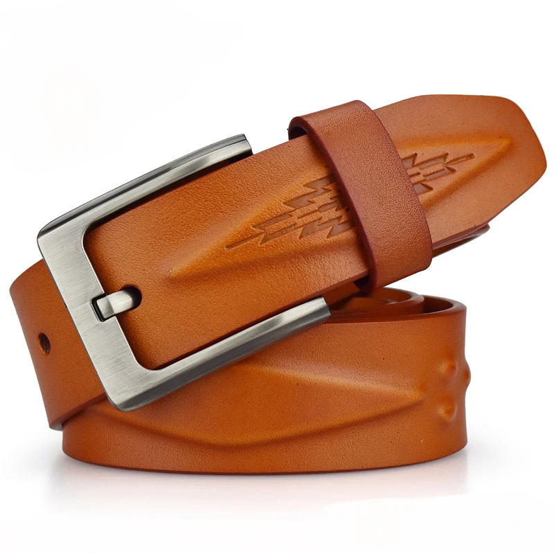 Wholesale Customized Luxury Leather Belt pin buckle Waisted Belt High Quantity Genuine leather Men Belt