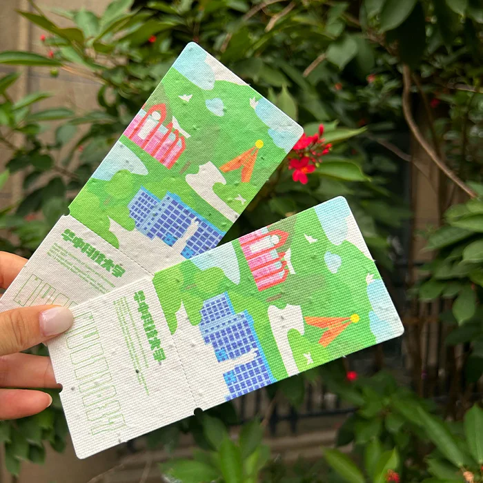 Biodegradable Custom Gemination Gift Seed Bookmarks Paper with Fully Visible Seeds