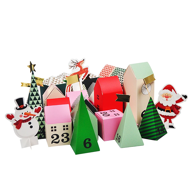 New Design Advent Calendar House Box Gift Packaging GWP Holiday Countdown Box