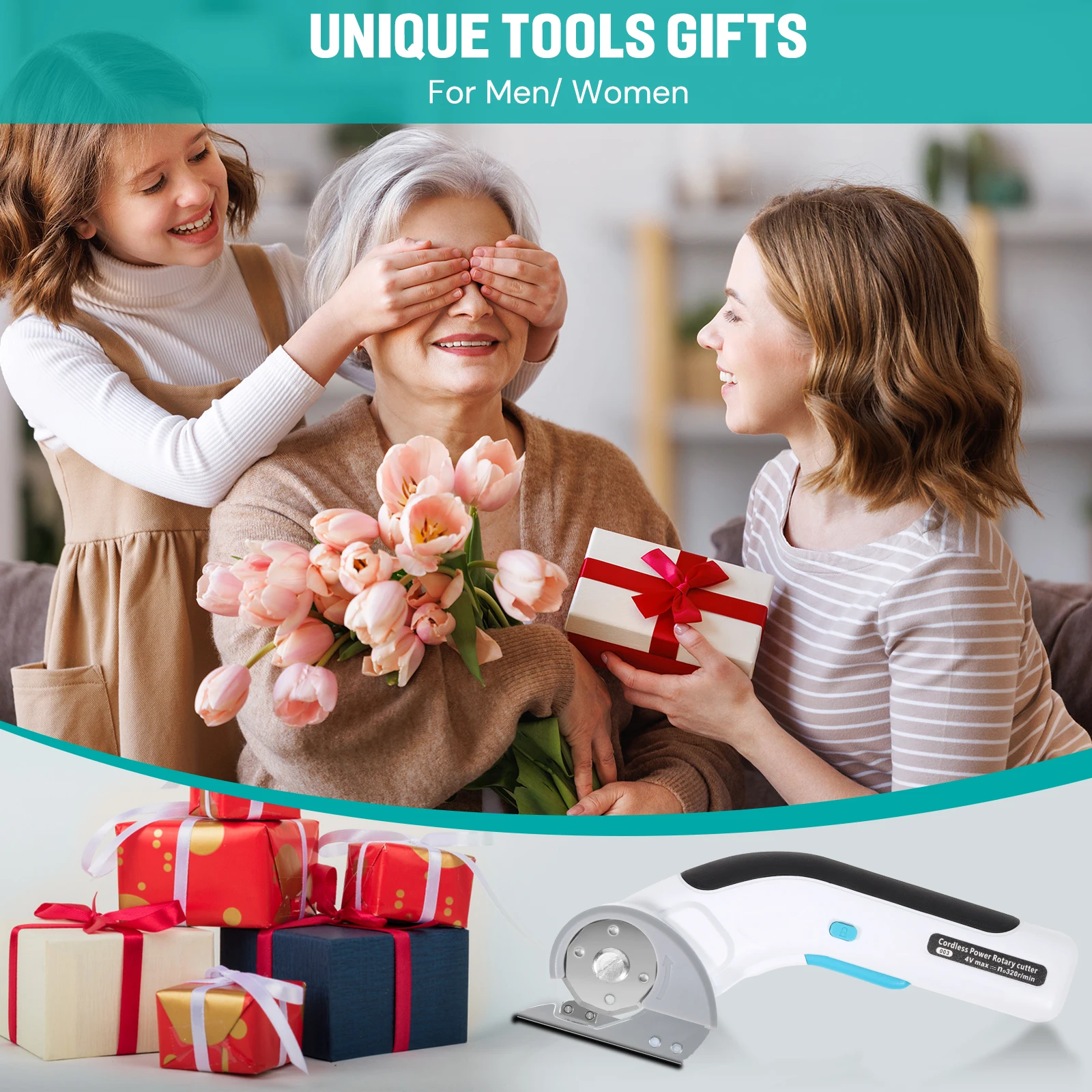 Mini Electric Rotary Scissors Tailor Cloth Electric Paper Scissors For Cardboard