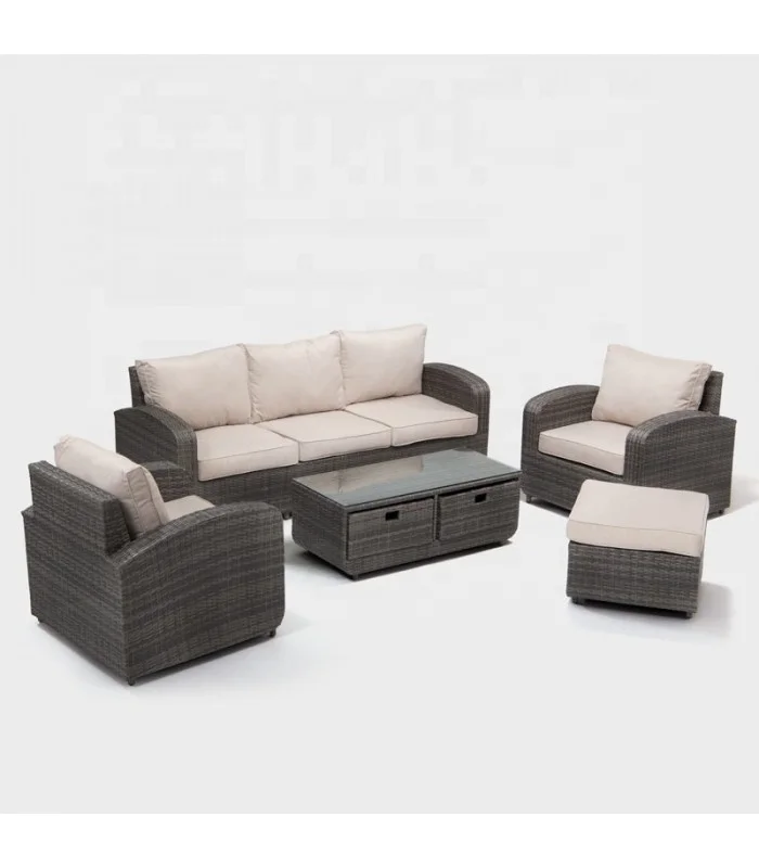 Hand-made Living Room Sofa Luxury Rattan Indoor