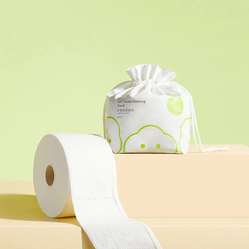 
Factory OEM Disposable Mircofiber Face Towel Beauty Cleansing Towel Disposable Face Soft 100% Cotton Towel in Roll 