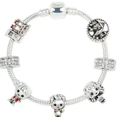 Harry Silver Charm Bracelet with Acceptance Letter Envelopes