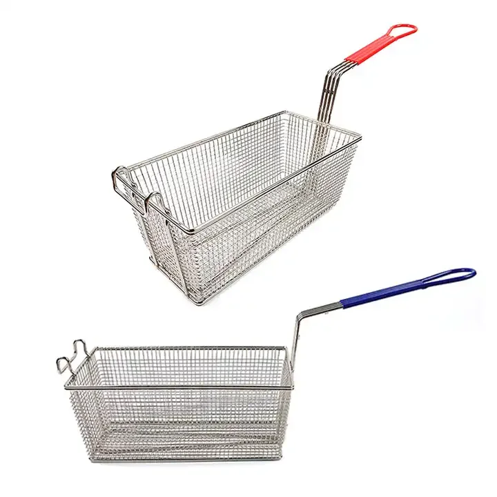 Commercial/Home Kitchen Stainless Steel Basket Fryer Fry Basket Stainless Steel Deep Frying Baskets