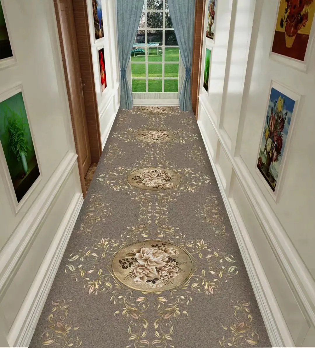 Economic Friendly Hotel Hallway Carpet Washable Entrance Carpet Rugs