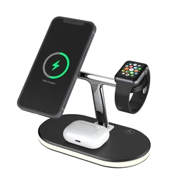 Detachable Wireless Charging Station with Touch On/Off Lamp Max 30W  3 in 1 Magnetic Wireless Charger