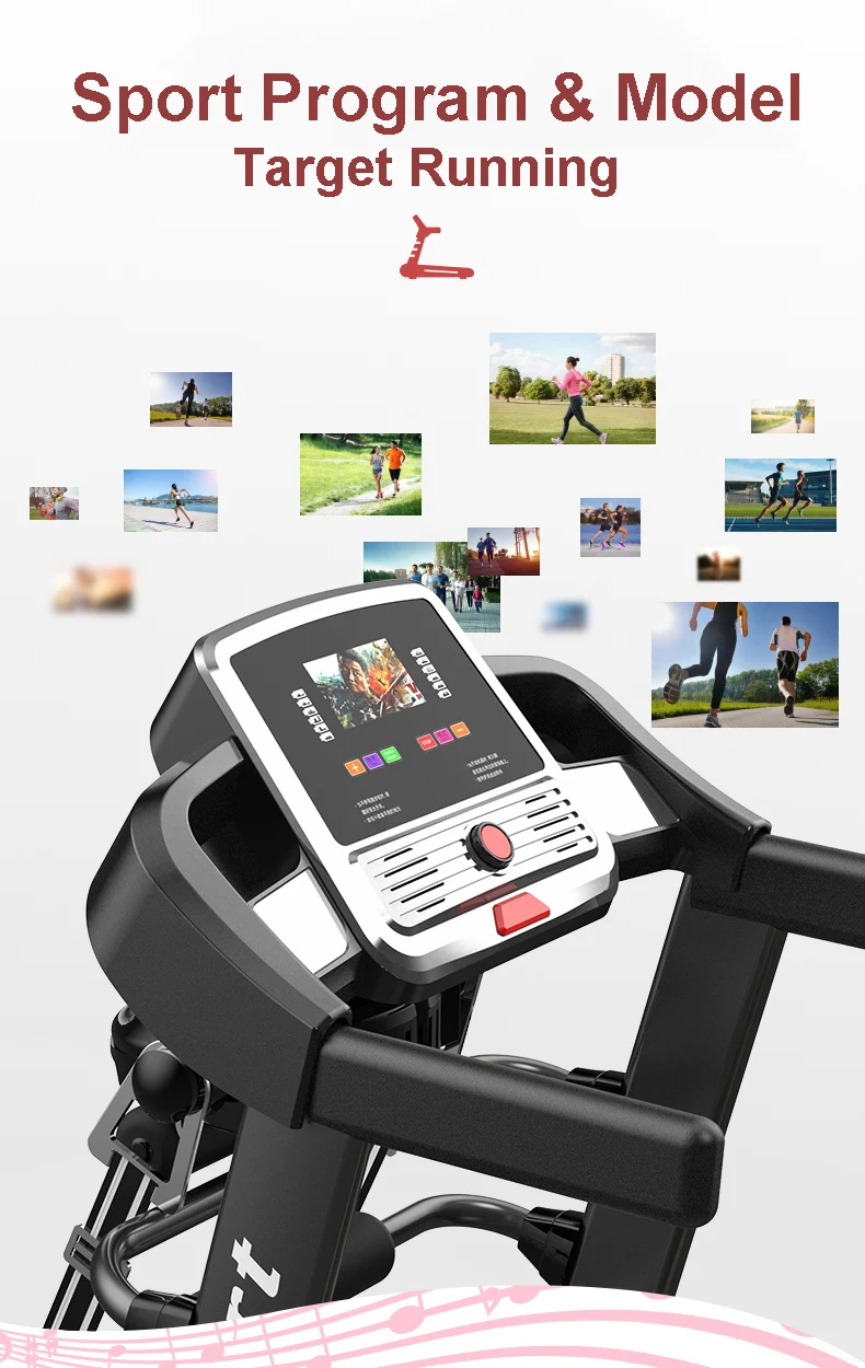 Низкая цена, большой экран для домашнего использования, тренажерный зал, фитнес-упражнения, кардио-тренировка, тренажер для бега, Спортивная моторизованная беговая дорожка