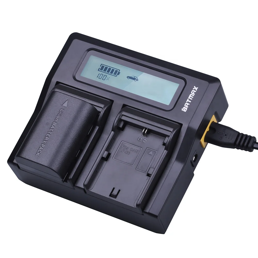 NEW LP E6 LPE6 LP-E6 E6N Battery Charger LCD FAST Charger For Canon EOS Mark II 5D Mark III 6D 7D 80D EOS 5DS R Camera battery