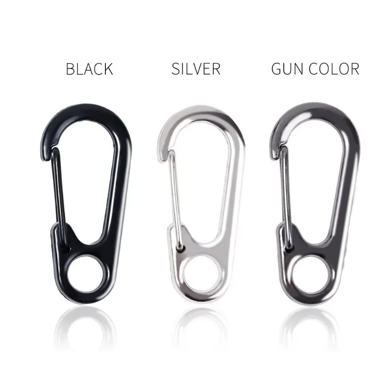 Buckle Snap hook carabiner Egg-shaped Shackle Hanging Buckle D Spring Snap Hook Key Chain Ring Snap Hook Carabiner For Bag