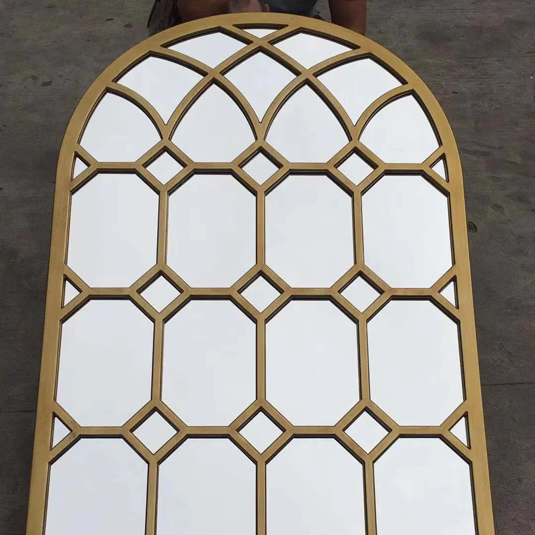 Factory wholesale irregular retro luxury Baroque style wood carved Rococo mirrors home decorative wall mirrors