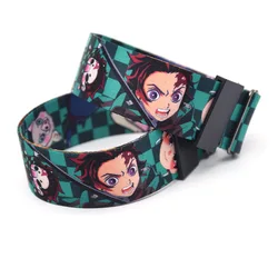 Anime Demon Slayer Adjustable Polyester Wristband Sublimation Fabric Bracelet Fashion Promotional Gift For Kids Adults