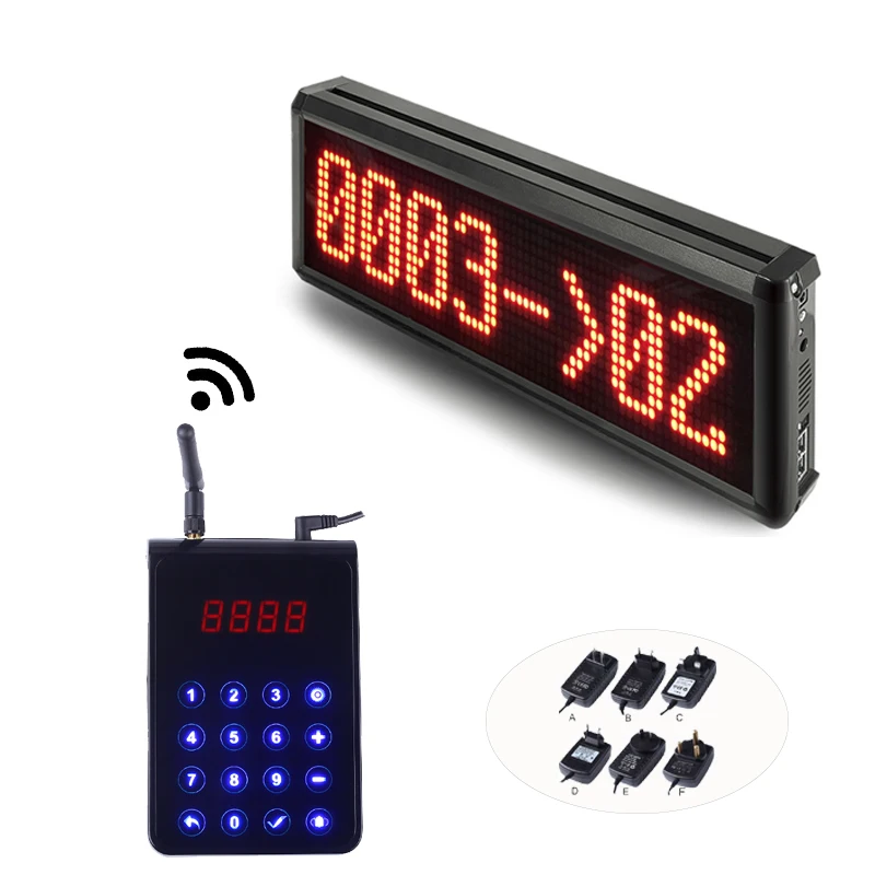 Wireless Queue Number Calling System for Restaurant Queue Management Display Machine Factory Outlet FCC  Support Customization