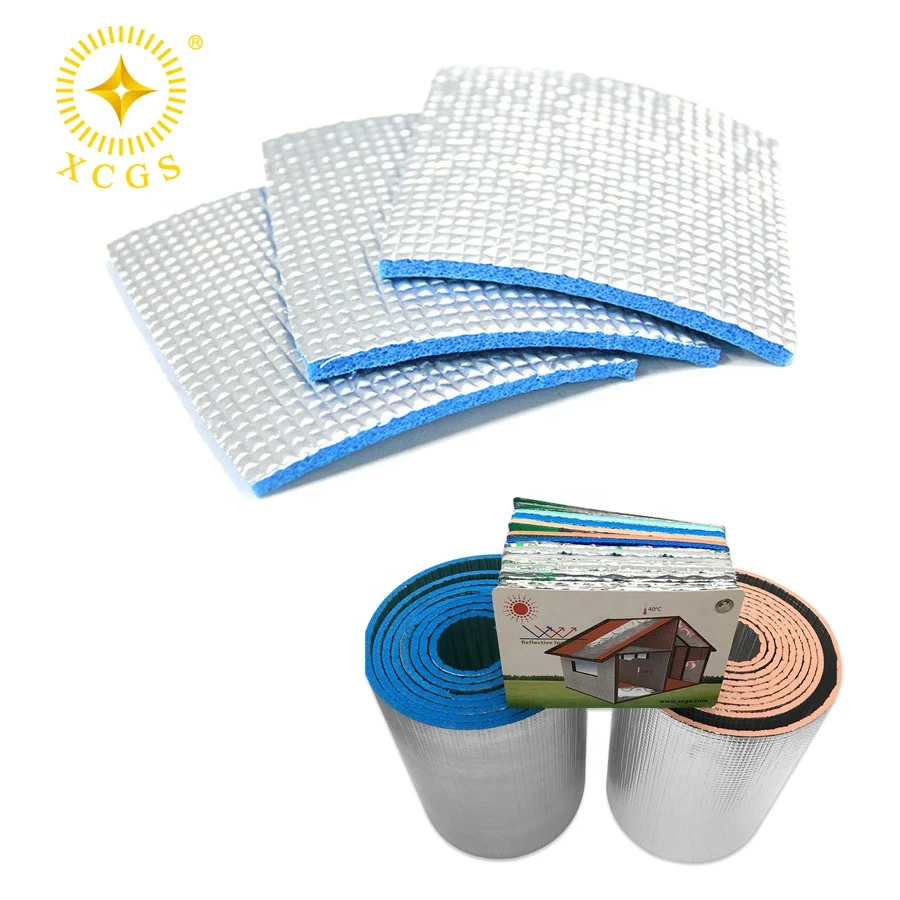 Insulation Isolator Material Radiant Barrier Roof Wall Floor Thermal Insulation Heat Reflective Aluminum Foil XPE EPE Foam 30gsm