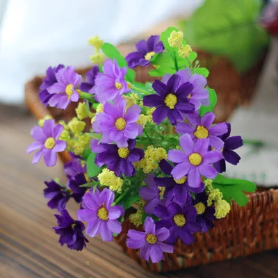 jumping orchid daisies artificial flower and plants silk Small chrysanthemums Indoor decorative flowers and plants