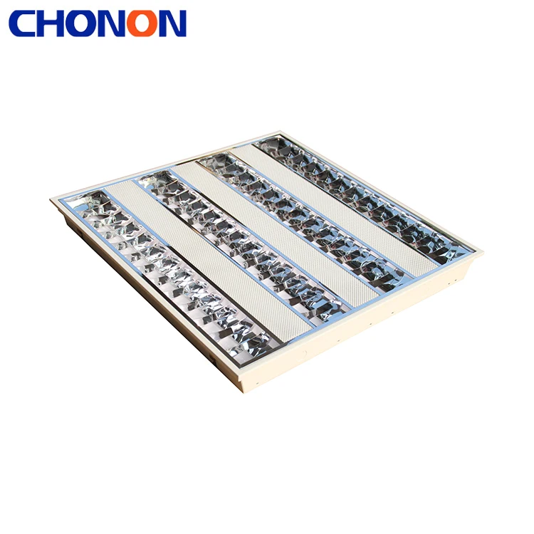 Low Glare Eye Protection Louver Aluminum Reflector Low UGR<19 Led Grille Fixture 60X60 LED Grille Light