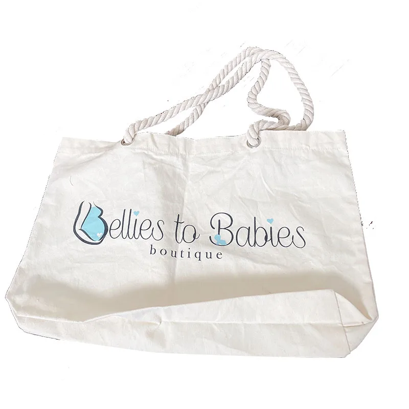 Wholesale Customized Printed Logo Many Pockets Large Capacity Cotton Canvas Shopping Beach Tote Bags Business Handbags For Women