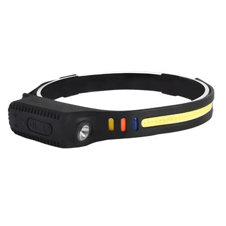 Multifunctional Built-in Battery Rechargeable headlamp for running ultra light COB 230 degrees all perspectives headlight