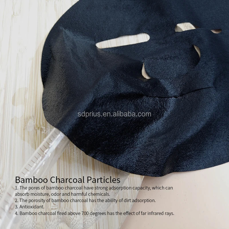40gsm bamboo charcoal fiber nonwoven facial mask sheet material skin care mask facial sheet mask manufacturer