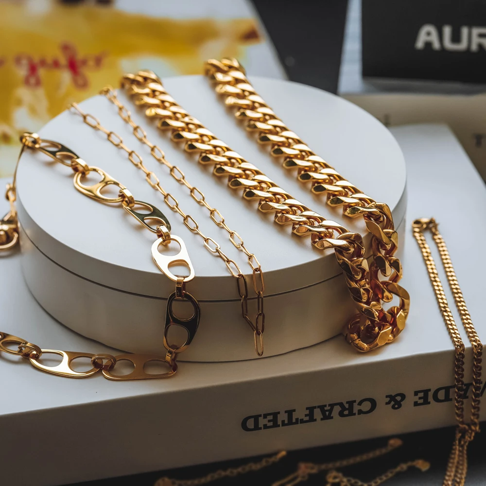 Лидер продаж, модный чокер на заказ, ювелирные изделия, ожерелья с подвесками для женщин, ожерелья из нержавеющей стали и золота