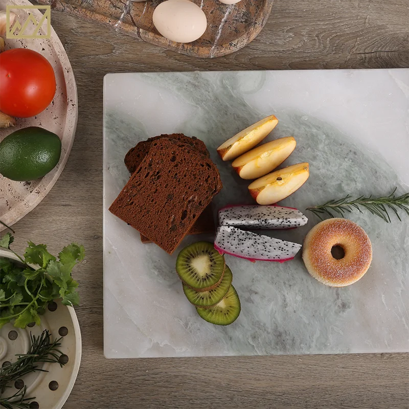 High Quality Custom White Onyx Marble Cutting Boards Wedding Gift Knife Cheese Set Pastry Board For Guest