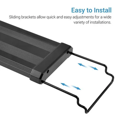 Aquarium LED Light Super Slim Fish Tank Aquatic Plant Grow Lighting Waterproof Bright Clip Lamp Decoration