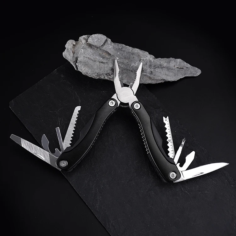 multitools survival set pocket mini folding needle nose multi tool knife pliers with saw bit wrench