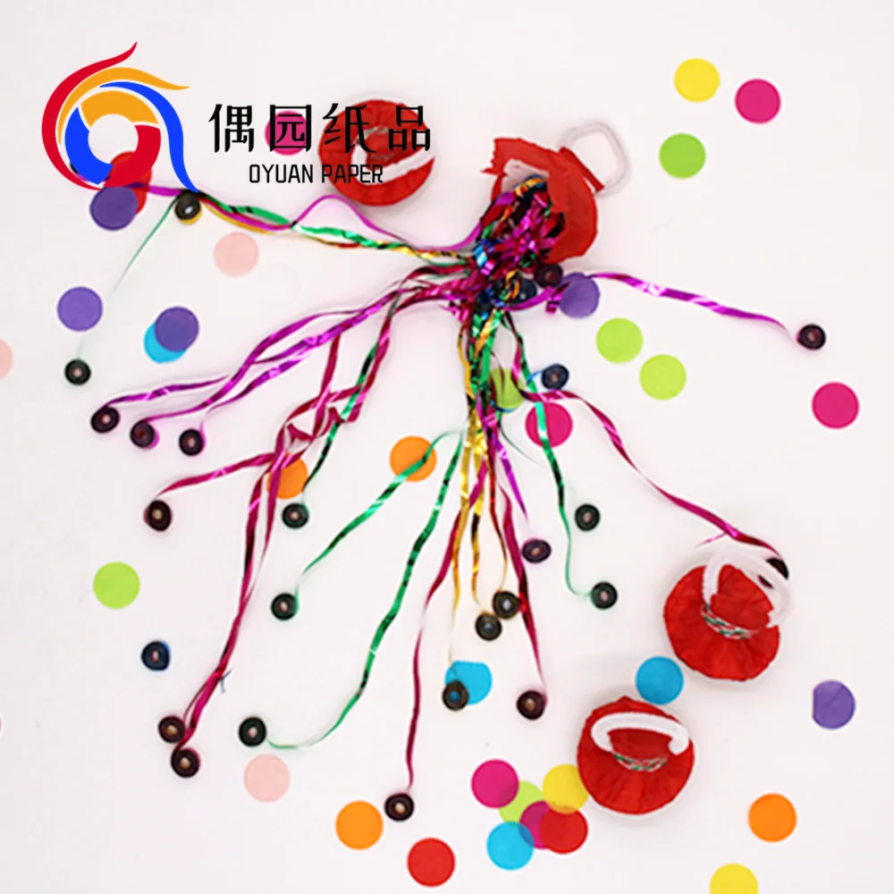 Разноцветные ленты-попперы бумажные ленты с конфетти-ручками для