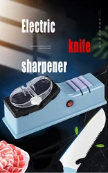 Приспособление для заточки ножей Электрический многофункциональный набор для заточки 4 в 1 для прямых ножей и ножницы с защитным чехлом