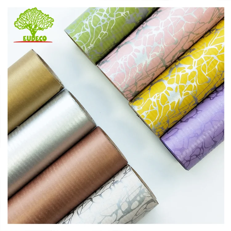 Halloween selection spider web design printed kraft paper roll for flower and gift packing