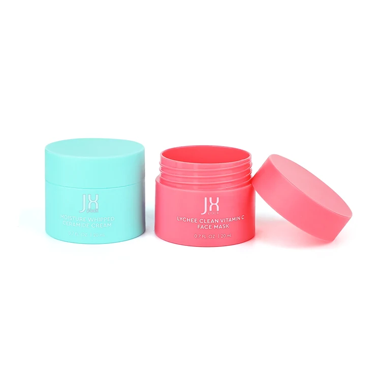 Wholesale 5 10 20 30 50 ml double wall plastic cosmetic jar empty lip scrub container face cream jar with screw lid