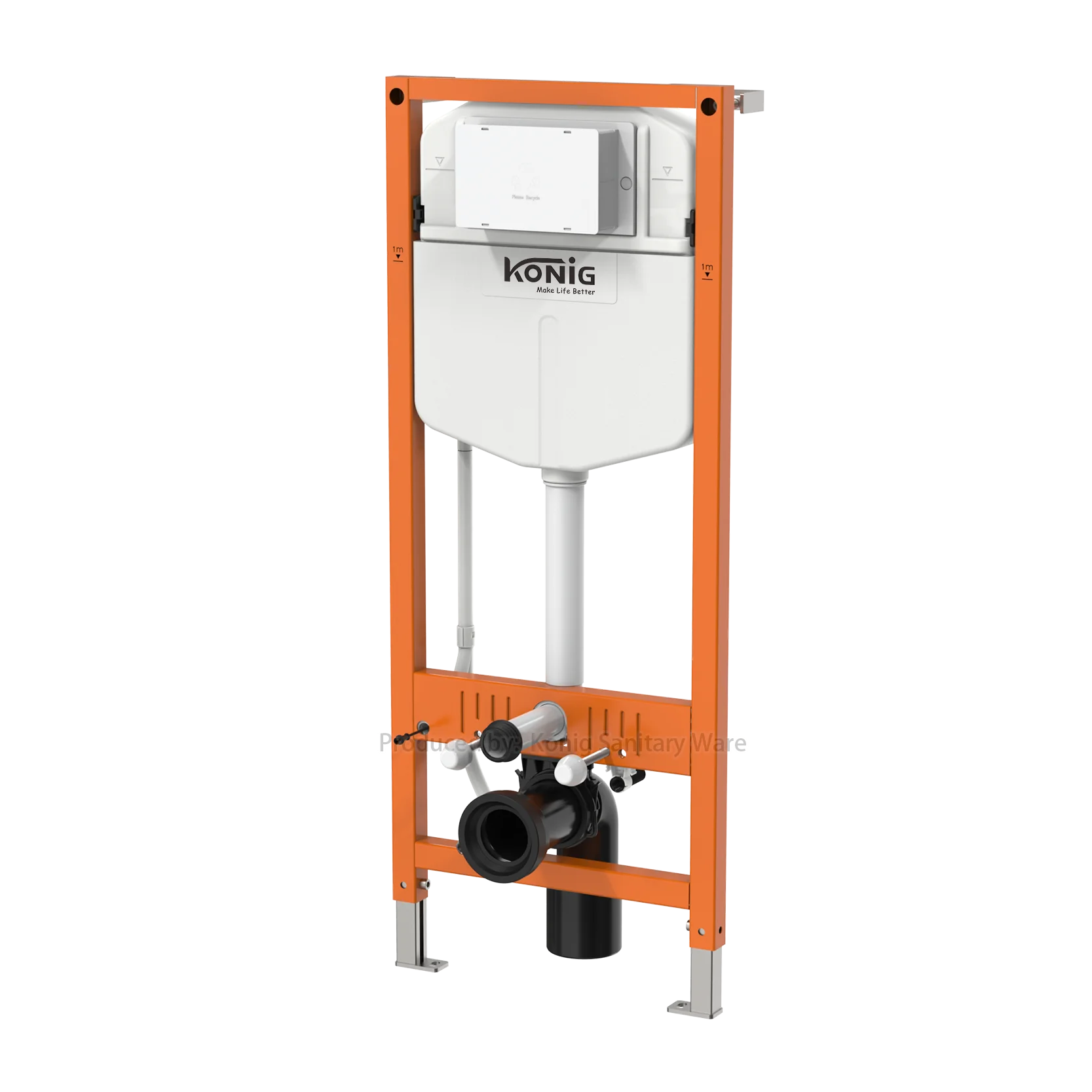 Dual Flush 4/6 Litre HDPE In-wall Concealed Water tank Hidden Flushing Cistern