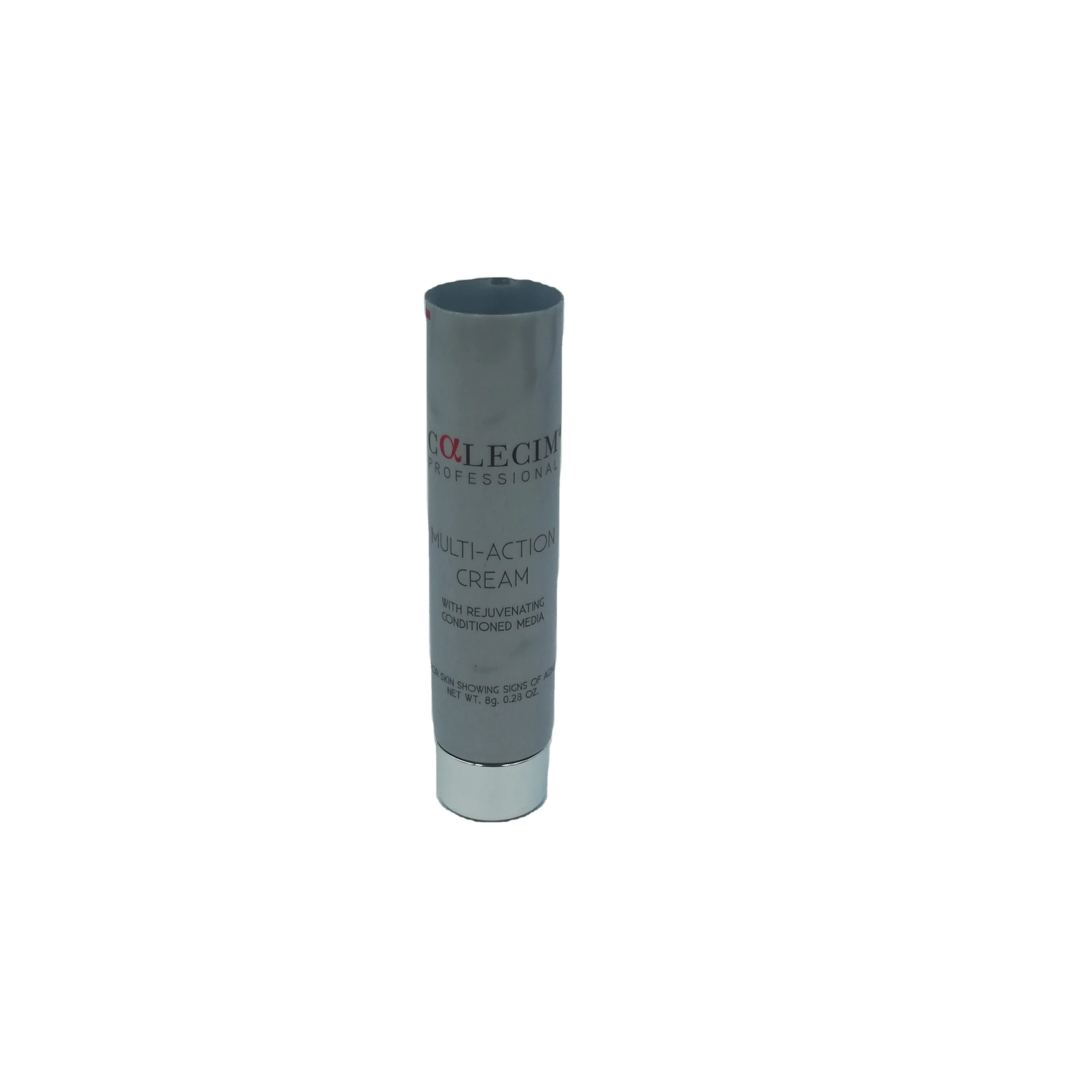 
19 mm diameter 8 g multi action cream squeeze tube with silver screwing lid cosmetic packaging PE tube with aluminium laminated 