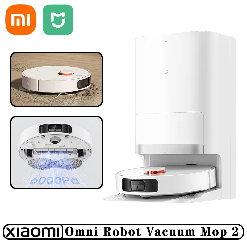FOR XIAOMI MIJIA Robot Vacuum Mop 2 C102CN 6000pa High Suction Force Automatic Water Change Sweeping and Vacuum Cleaning Robot