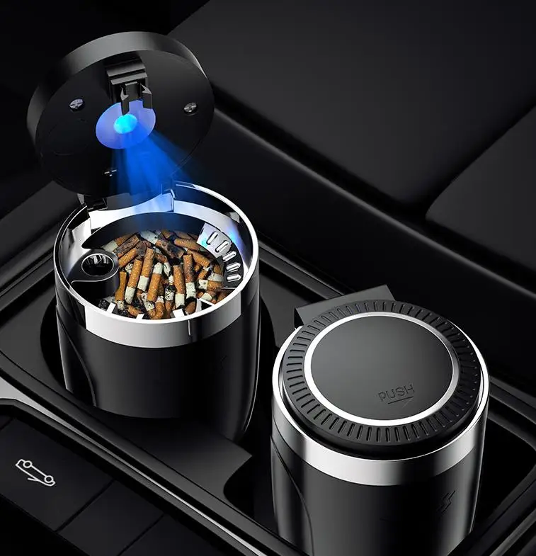 Portable Car LED Ashtray Auto Ashtray Cigarette Ash Holders Cup Car Accessories