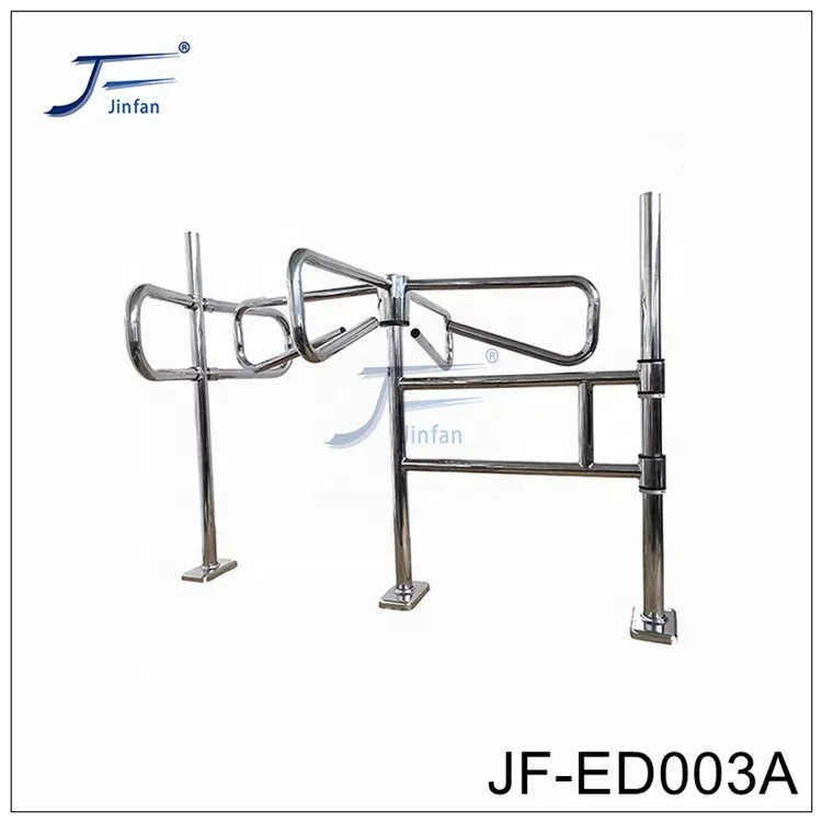 304 stainless steel supermarket checkout swing barrier turnstiles security access sensor control entrance exit gate