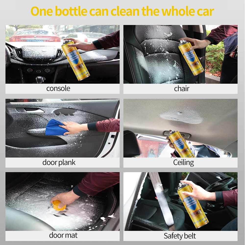 Высоковспенивающий жидкий распылитель для автомобильного сиденья автомобильный кожаный/ручной очищающий пенный спрей