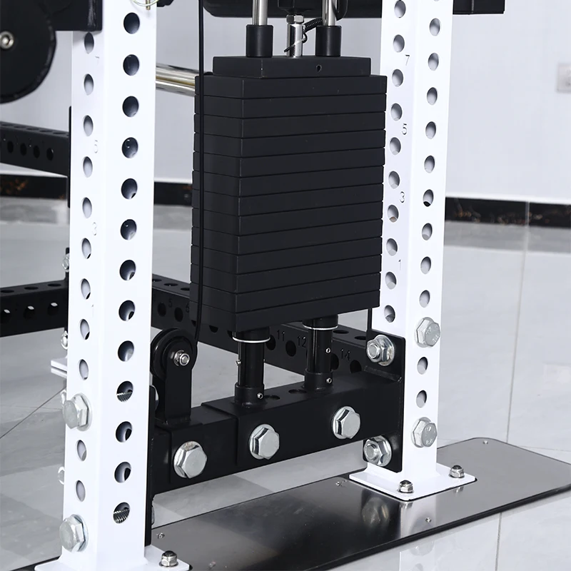 Manufacturers Commercial All-In-One Multi Function Smith Machine Station Cable Crossover Squat Rack With Adjustable Arms