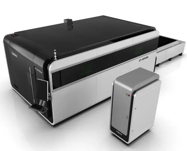 gweike 12KW raycus fiber laser cutting machine with 8000mm x 2500mm two beds