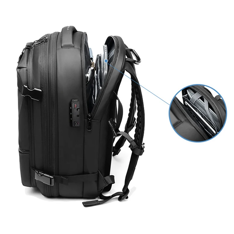 Expand Capacity Waterproof Men Women Travel School Business Laptop Backpack Vacuum Compression Carry On Backpack