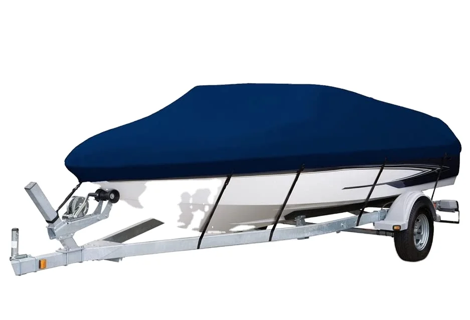 Раствор окрашенный 600D полиэстер Оксфорд крышка лодки открытый трейлер крышка лодки