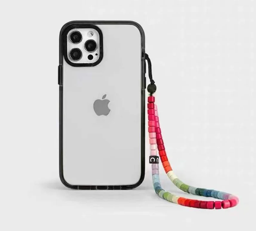 2022  Popular mobile phone DIY ornaments Fruit Pearl Clay Beads Phone Charm Strap accordion straps  for iPhone Straps