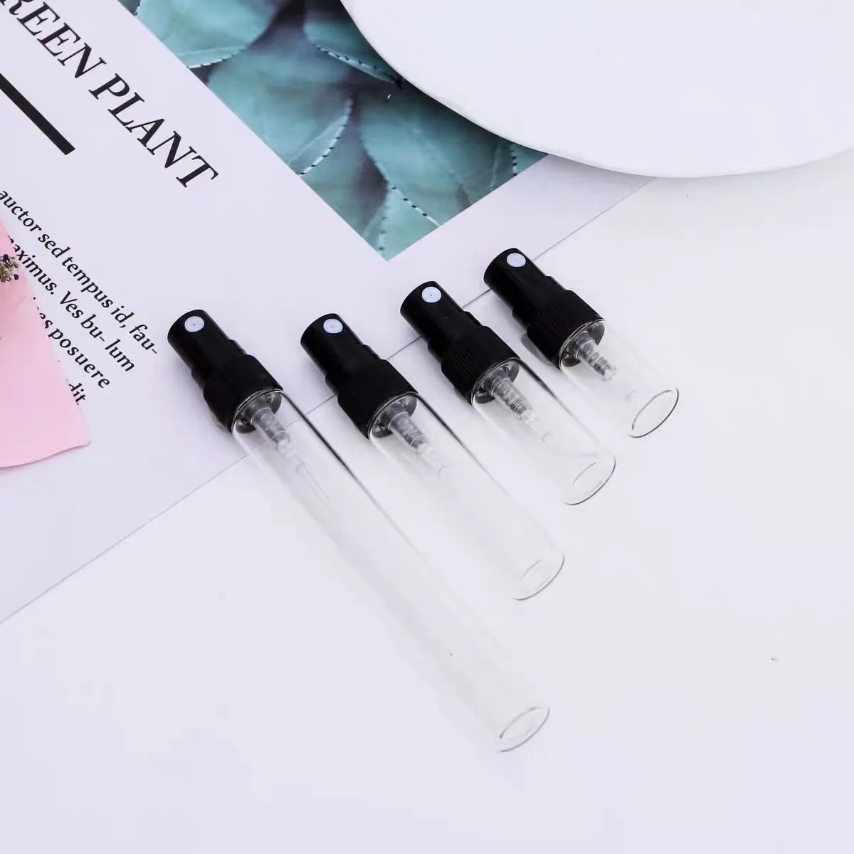High Quality 2ml 3ml 5ml 10ml Small Perfume Atomizer Vials Sample Glass Bottle With Plastic Spray Pump Mini Tester Bottles