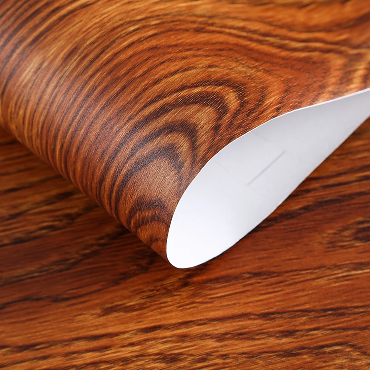 Mobile House Decor Pvc Wood Pattern Self-Adhesive Wallpaper