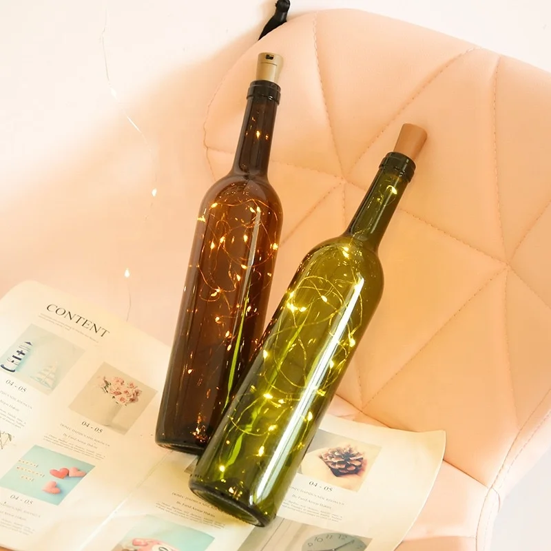 LED wine bottle cork copper wire battery operated fairy christmas string light party light