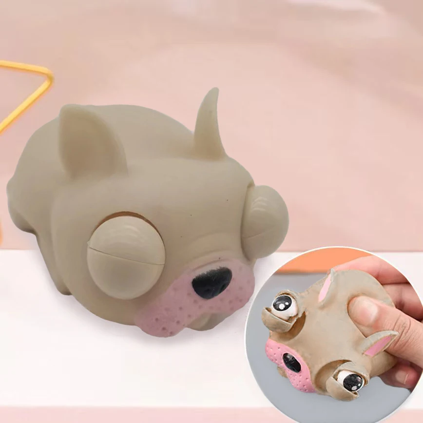 Wholesale soft squeeze antistress toy eyes popping out large lovely squeeze animal stress sensory fidgets toys