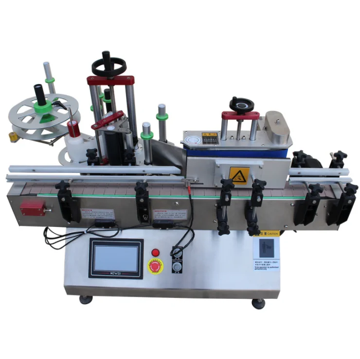PLM-120D desk top automatic plastic round bottle adhesive sticker labeling machine