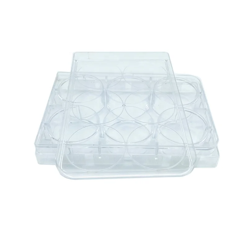 Пластина для выращивания клеток, пластиковая пластина для выращивания клеток с крышкой, пластина для 6 клеток