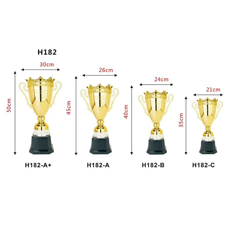 Trophy Cup New Designed Award Custom Made Trophies Cups and Medals Globe Popular Crystal Base Metal Trophy Cup