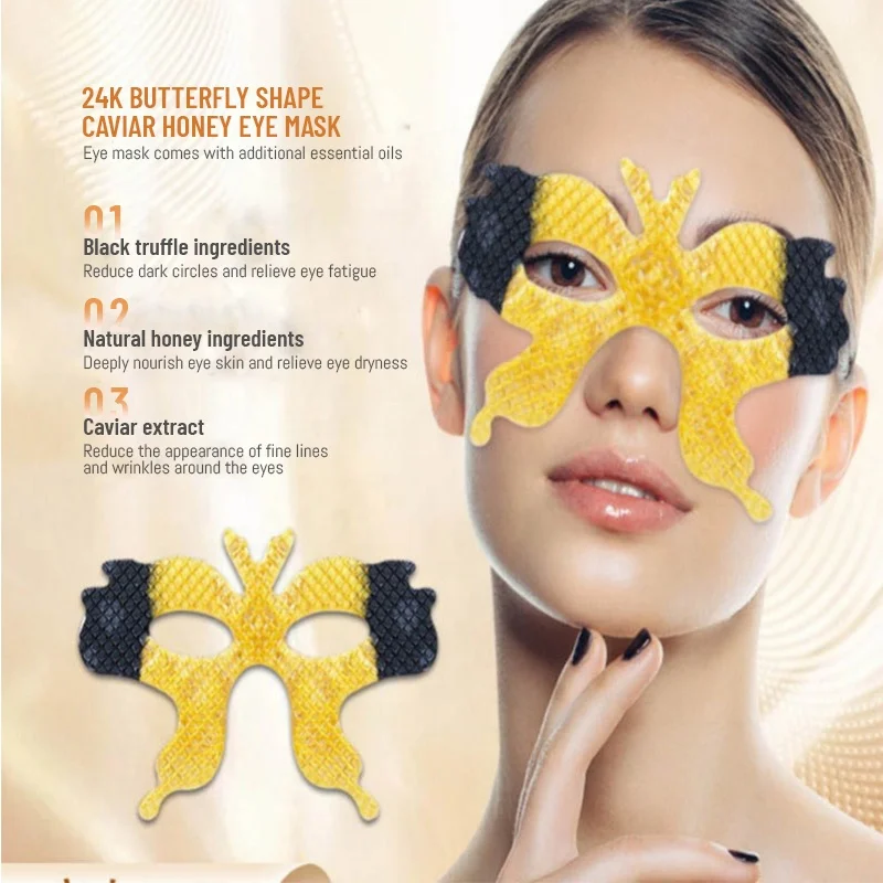 Private Label Treat Puffy Eyes care Anti-aging Rejuvenating 24k gold Eye Mask Gel Dark Circles under Eye patches