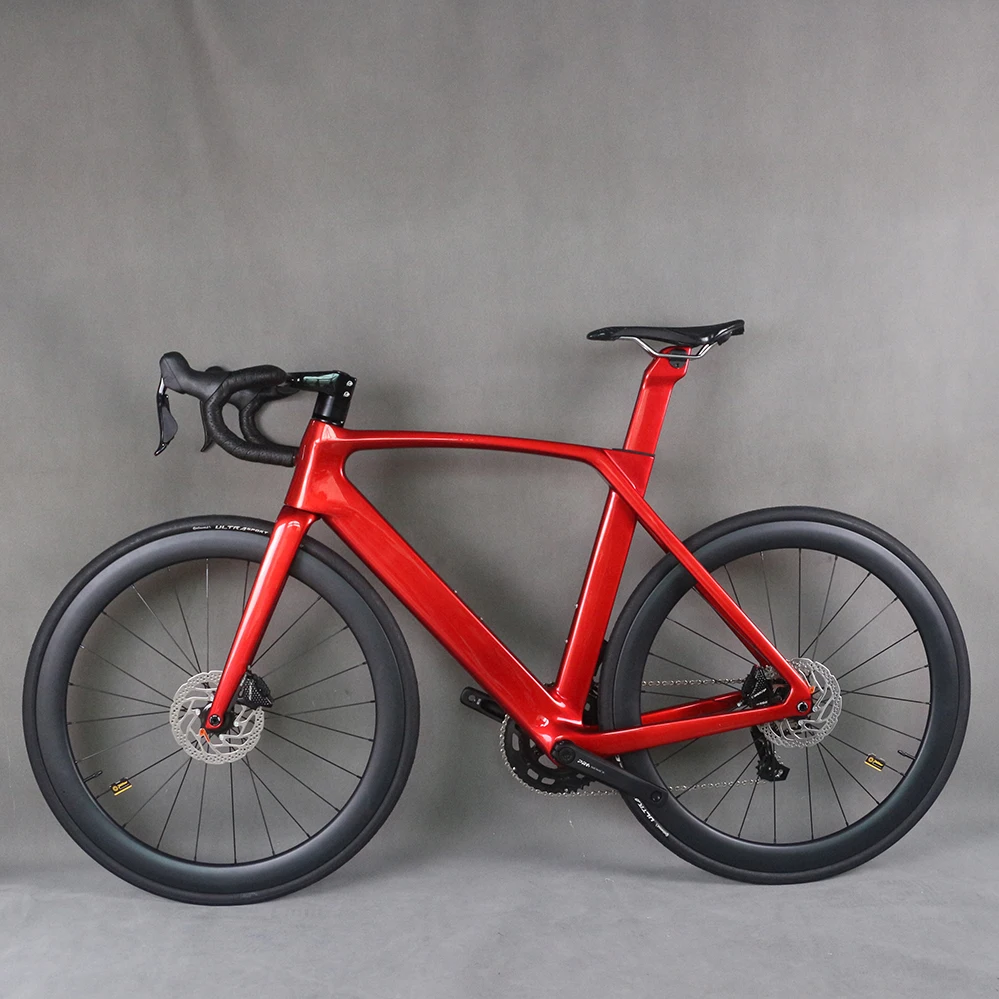 Full Hidden Cable Disc Road Completel Bike TT-X34 WheelTop EDS Electronic Shifting Di2 Groupset Aero Bicycle Carbon Wheelset